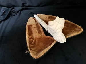VTG Large 14" Turkish Meerschaum Carved Tobacco Smoking Pipe Sultan Head & Case - Bild 1 von 23