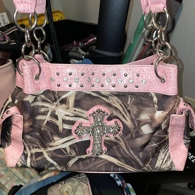 Women Fashion Shoulder Handbags Faux Leather Hobo Purses with Chain/Croc Straps - Image 1 of 4