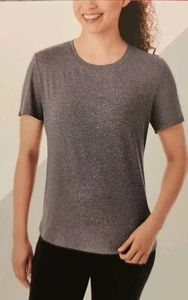 Member's Mark Women M T-shirt Relaxed Moisture Wicking Active Tee Heather Gray - Picture 1 of 5