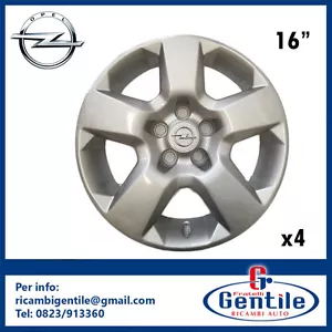 Kit 4 Wheel Covers Wheel Cap 16" for Opel Meriva - Metallic Gray - Picture 1 of 1