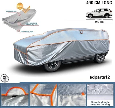 Bâche de Protection Voiture SUV Housse Doublure Anti-grêle Imperméable XL 490cm - Photo 1/4