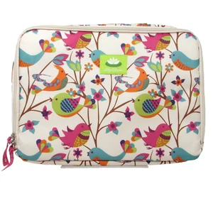 Lily Bloom Multicolored Laptop Tablet Case Soft Shell Zip Top Handle Bird Print - Picture 1 of 14