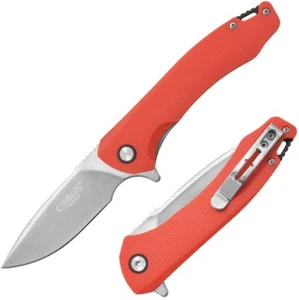 Camillus Scivik Assisted Folding Knife 3.25" 420 Steel Blade Red GFN Handle - Picture 1 of 6