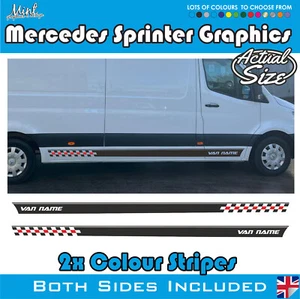 LWB Mercedes Benz Sprinter cámper autocaravana rayas calcomanías pegatinas gráficos 131 - Imagen 1 de 5