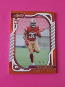 2022 Absolute Tyrion Davis-Price Spectrum Orange RC #/75 - 49ers - Picture 1 of 2