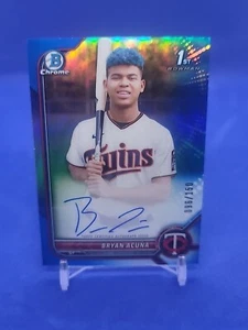 2022 Bowman Cromato Bryan Acuna 1a Auto Blu/150 - Foto 1 di 6