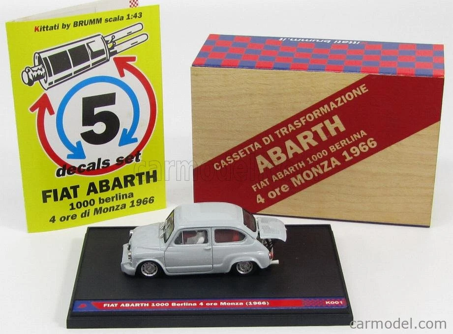 Brumm K001 - Fiat Abarth 1000 Berlina 4 ore Monza 1966 - scale 1 43
