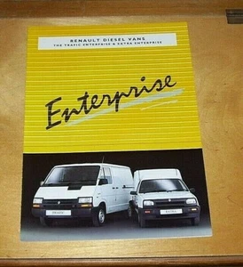 RENAULT DIESEL VANS TRAFIC ENTERPRISE EXTRA ENTERPRISE SALES BROCHURE 1993 - Picture 1 of 3