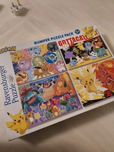 Ravensberger 4 x 100 Piece Pokémon Bumper Puzzle Pack *MINOR WEAR* - Picture 1 of 11