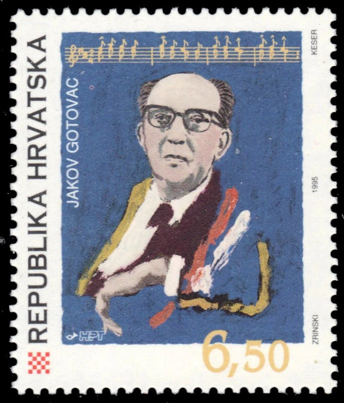 CROÁCIA 257 - Jakov Gotovac "Compositor" (pb90946) - Imagem 1 de 1