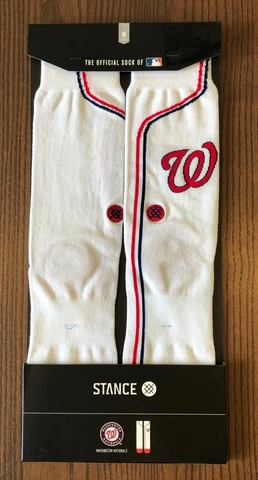 NEW Stance MLB WASHINGTON NATIONALS Jersey Stadium Socks Size Medium 6-8.5 Cover