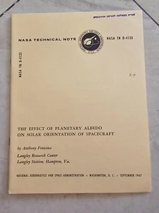 Genuine NASA Apollo Program Era Technical Report - Orientation Of Spacecraft - Picture 1 of 7