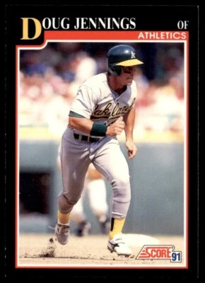 1991 Score Doug Jennings Oakland Athletics #819 - Image 1 of 2