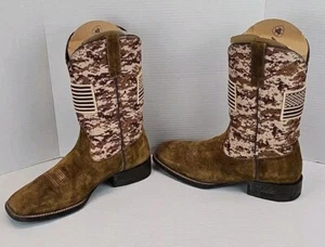 Ariat Stiefel Herren Größe 14EE USA patriotische Flagge Wildleder Sand Camouflage 10019959 - Bild 1 von 17