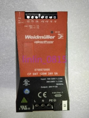 1Pcs Used Weidmuller CP SNT 120W 24V 5A - Image 1 of 2