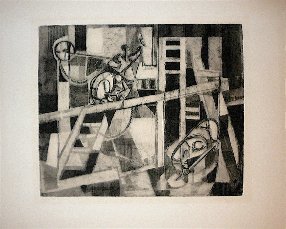 Georges Dayez gravure originale signée numérotée cubisme art cubiste - Photo 1/1