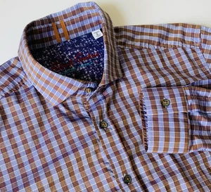 Robert Graham Modern Americana su misura uomo grande abbottonato viola - Foto 1 di 7