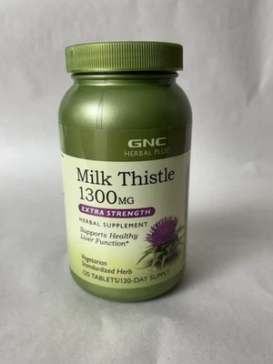 Расторопша GNC Herbal plus 1300 мг дополнительная сила 120 каплет (срок годности: 12/2026) - Изображение 1 из 2