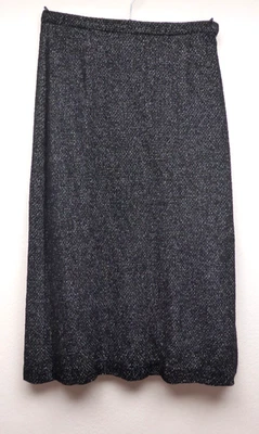 Windsmoor Black & White Tweed Skirt Size 10 Lined Side Zip and Side Slit - Image 1 of 4