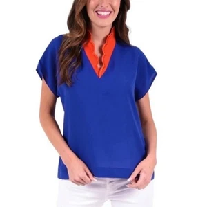 ๐ Emily McCarthy Sea Party Poppy Short Sleeve Top Small - Picture 1 of 14