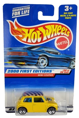 Hot Wheels 2000 First Editions • Mini Cooper • Yellow 1:64 Diecast Car - Image 1 of 2
