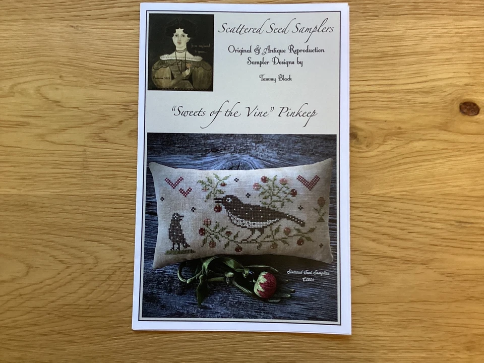 Sweets Of The Vine Pinkeep (New) Cross Stitch Design By Scattered Seeds Samplers - Image 1 of 1