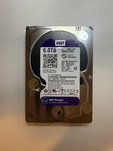 Western Digital 6.0TB PURPLE Surveillance HDD 3.5" SATA 6Gbs 64MB WD60PURX  - Picture 1 of 6