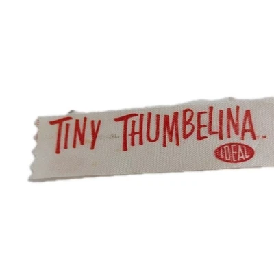 1960s Tiny Thumbelina Ideal Doll Original Tag Satin Label Ribbon Replacement  - Image 1 of 4