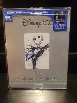 The Nightmare Before Christmas 4K + Blu-Ray + Steelbook Case, Disney 100 Edition - Image 1 of 4