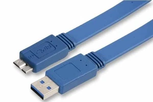 PRO SIGNAL - Kabel USB 3.0 1m Biru (Plug A ke Plug Micro B, Rata) - Picture 1 of 1