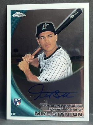 2010 Topps Chrome Mike Giancarlo Stanton Rookie Auto - Image 1 of 3