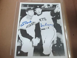 New York Giants Al Dark & Bill Rigney AUTOGRAPH  8X10  Picture w/COA  - Picture 1 of 1