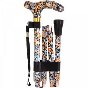 Aidapt Folding & Extendable Patterned Walking Stick - Classic Floral - *QUALITY* - Picture 1 of 4