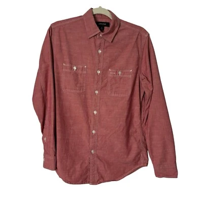 Adam Levine Shirt Mens Small Pale Red Button Up Long Sleeve Pockets Cotton - Image 1 of 4