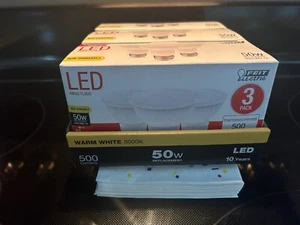 3 x 3pk= 9 Bulbs Feit Electric PAR20 E26 (Medium) LED Bulb Warm White 50 Watt - Picture 1 of 3