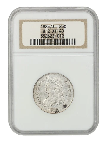 1825/3 Capped Bust Quarter 25c NGC XF 40 Cover