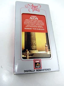 Verdi AIDA Freni Carreras Baltsa Cappuccilli EMI Angel Cassette Box Set w/ Book  - Picture 1 of 1