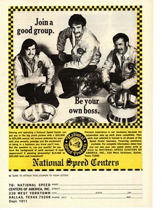 1971 NATIONAL SPEED CENTERS ~ ORIGINAL PRINT AD - Imagen 1 de 1