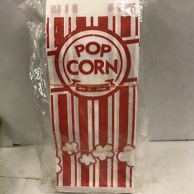 Carnival Paper Popcorn Bags, Red/White, 1 Ounce, (Pack Of 100) • 10.50$