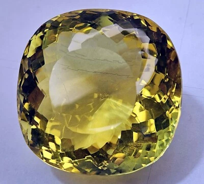 Yellow Huge Size Topaz Cushion Cut 432.35 Ct EGL Loose CERTIFIED Gemstone KH993 - Image 1 of 4