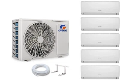 GREE Pular matt MultiSplit 5 Räum 5 x 3,2kW Klimaanlage Inverter Wärmepumpe R32 - Bild 1 von 4