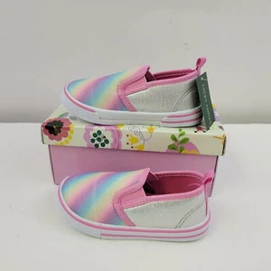 Laura Ashley Little Girls Low Top Sneakers Multi-Color Glitter Toddler Size 7 - Picture 1 of 6