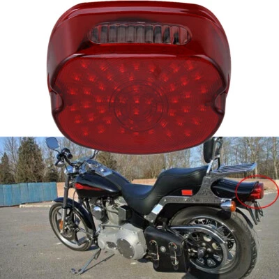 LED Tail Light Turn Brake Red for Harley Dyna Road King Fatboy Softail Sportster — 第 1/4 张图片