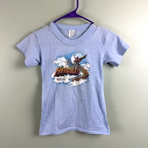 Hercules Dorney Park Allentown PA Amusement Park Blue Youth Medium Blue USA VTG - Picture 1 of 8