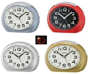 SEIKO beep alarm clock luminous quite sweep snooze night LED light QHE193 - Picture 1 of 9