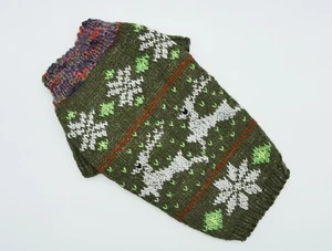 Knitted Dog Sweater Chihuahua York Sweater Handmade Dog Clothes - Picture 1 of 9