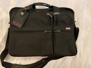 TUMI Alpha Briefcase, Laptop Case, Travel Case, Expandable 26031D4 black nylon - Picture 1 of 6
