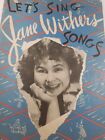 1936 Let's Sing Jane Withers Songs Book