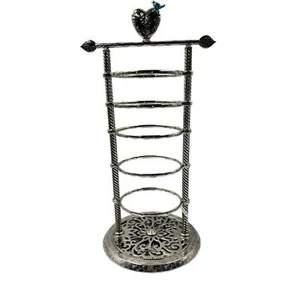 Brighton 5 Tier Jewelry Rotating Stand Silver with Bird at top - Picture 1 of 4