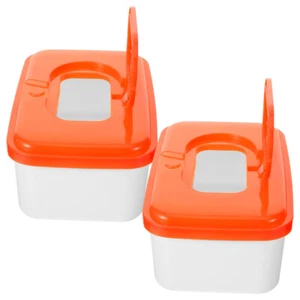 Caja dispensadora de toallitas húmedas contenedor de viaje de plástico para portabebés de 2 piezas - Imagen 1 de 12